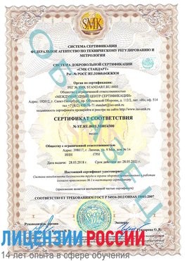 Образец сертификата соответствия Донецк Сертификат OHSAS 18001